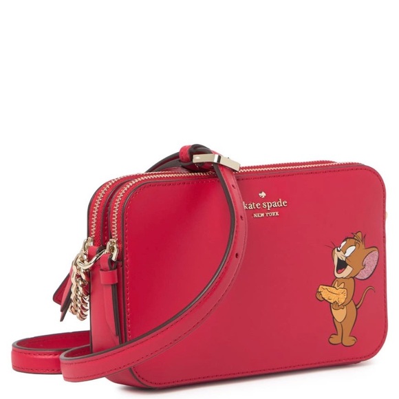 Authentic Kate Spade leather Tom & Jerry 2zip Limited Edition Cossbody - Picture 2 of 14